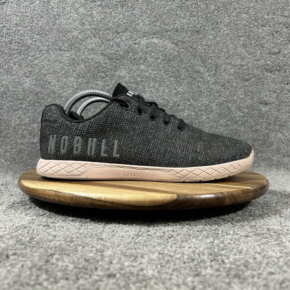 NOBULL Outwork Trainers Mens Sz 9.5 Textured Black Athletic Running Shoes Used